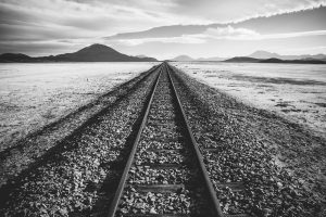 railroad tracks, railroad, tracks